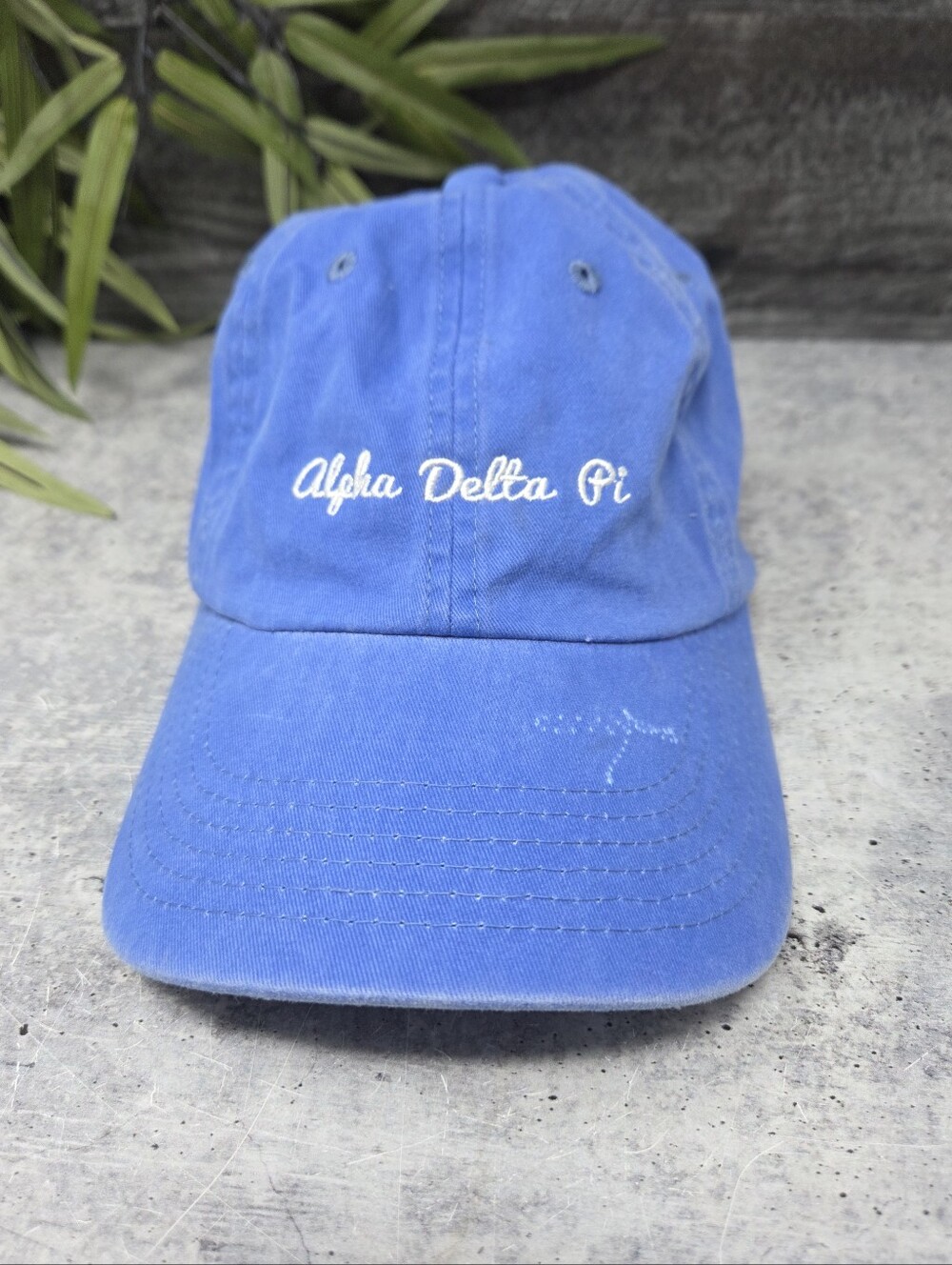 Port Authority Alpha Delta Pi Blue Dad Cap Cotton Baseball Hat Casual Preppy